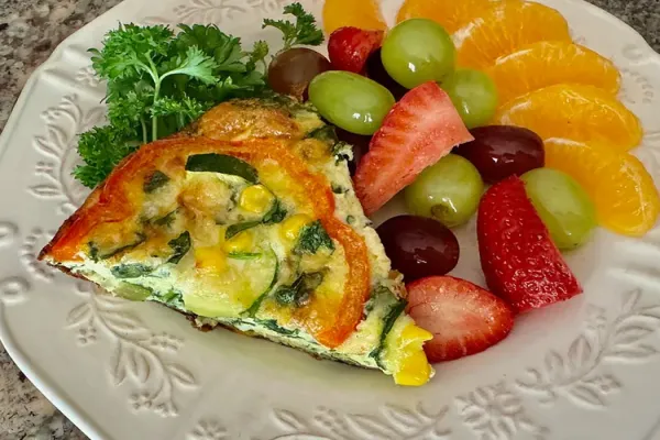 Crustless Zucchini Corn Quiche