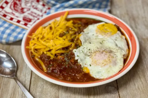 Breakfast Chili and Eggs