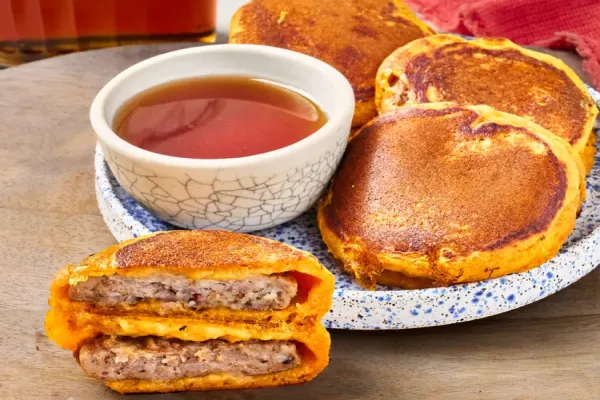 Easy Pumpkin Sausage Pancakes