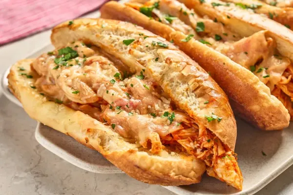 Slow Cooker Marinara Chicken Subs