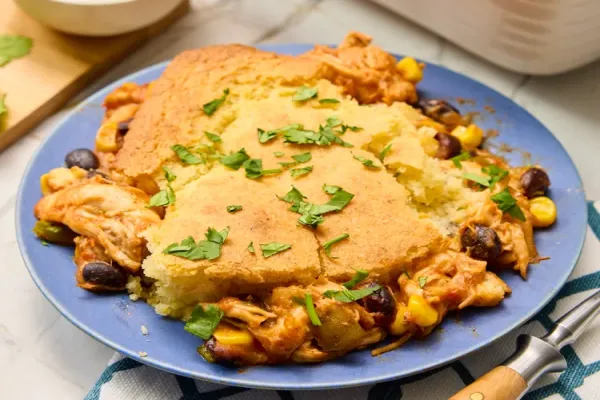 Cowboy Chicken Cornbread Casserole