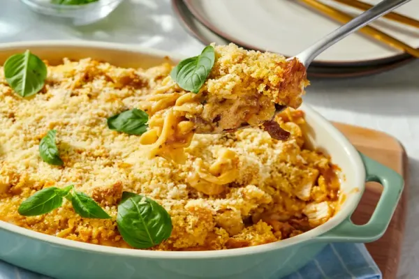 Marry Me Chicken Noodle Casserole