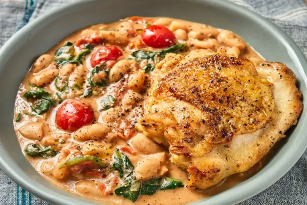 Skillet Chicken and White Bean Stew