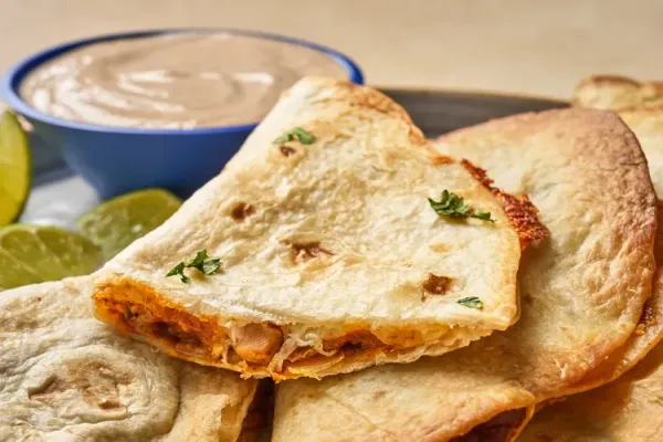 Hot Honey Crispy Chicken Sheetpan Quesadillas