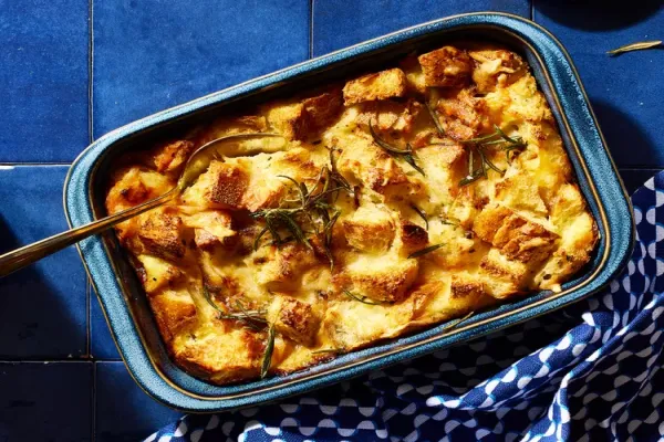 Savory Rosemary Bread Pudding