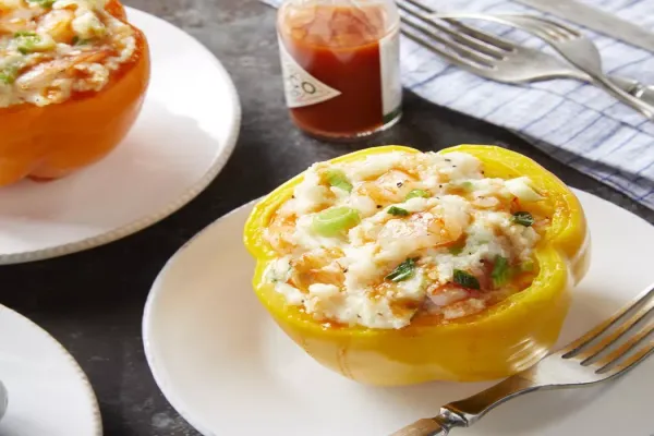 Shrimp-&-Grits-Stuffed Peppers