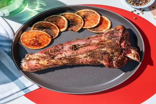 Leg of Lamb with Blood Orange, Garlic & Ras el Hanout