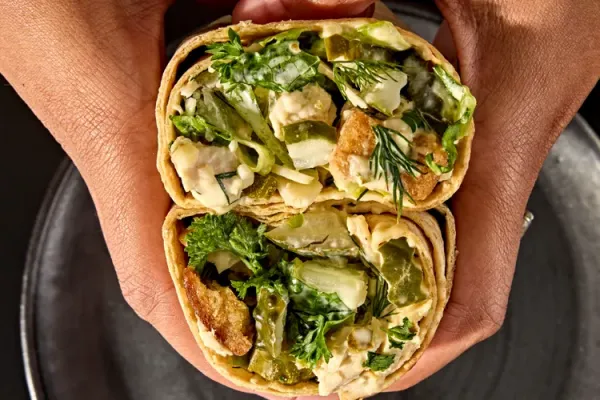 Pickle Chicken Caesar Wraps