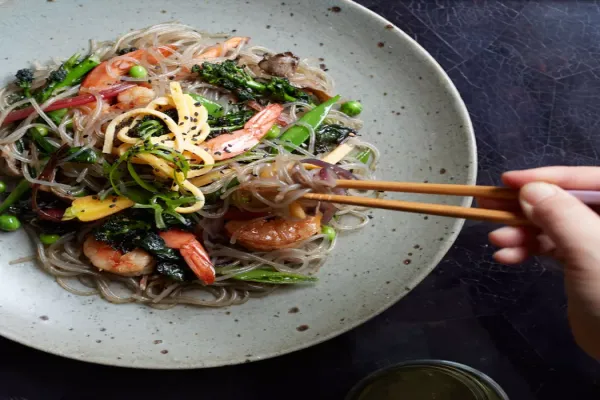 Jap Chae (Stir-Fried Sweet Potato Noodles)