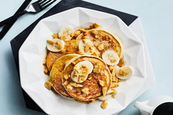 Ricotta Hotcakes with Honeycomb Toffee Butter