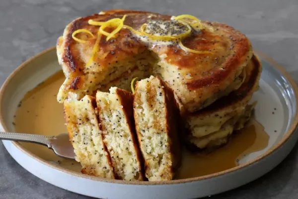Lemon Poppy Seed Pancakes