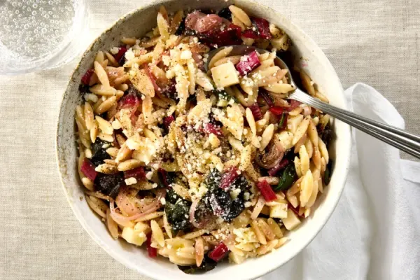 Orzo Risotto with Swiss Chard and Fontina