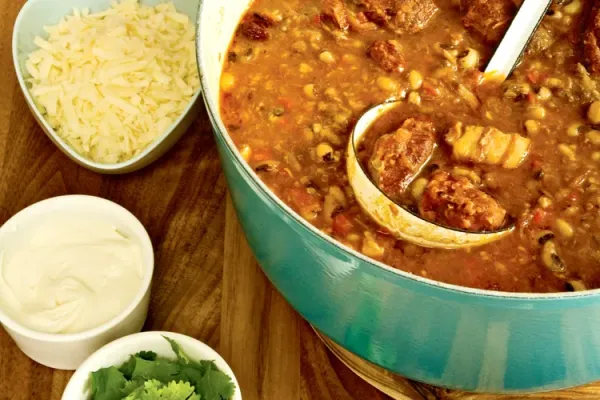 Pork Cheek and Black-Eyed Pea Chili