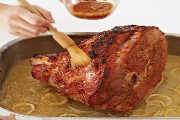 Lemon and Pickled Pepper Glazed Ham