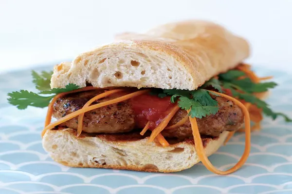 Vietnamese Grilled Pork Meatball Sandwiches