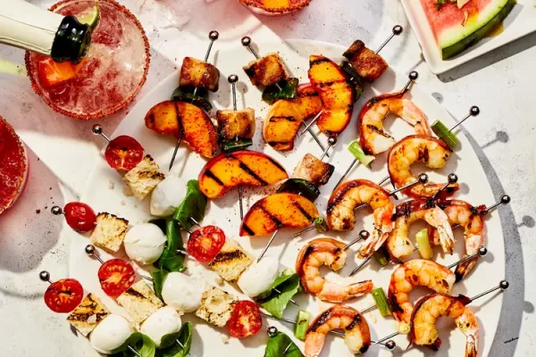 Pork Belly, Shrimp, and Pickled Tomato Pintxos