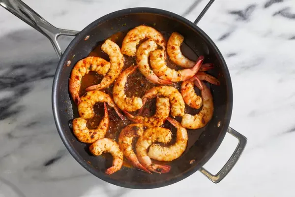 Drunken Shrimp with Succotash