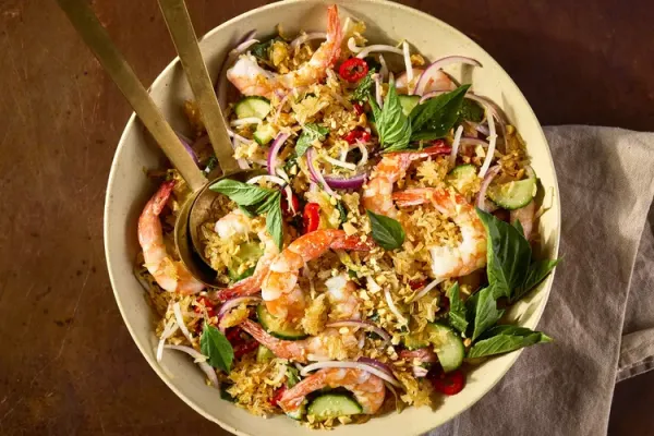 Air Fryer Crispy Rice Salad