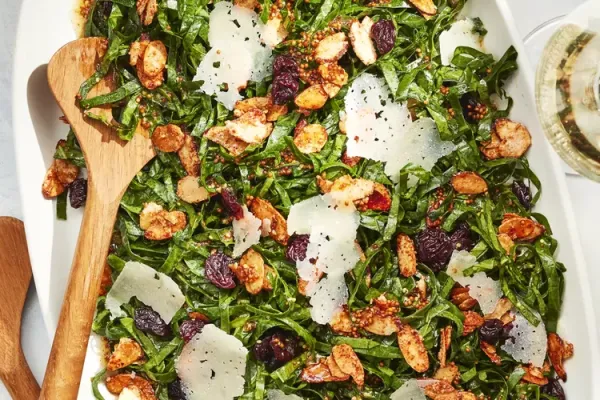 Collard Greens Salad with Mustard Vinaigrette