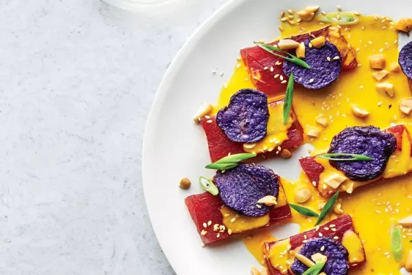 Tuna Tiradito with Ají Amarillo Leche de Tigre