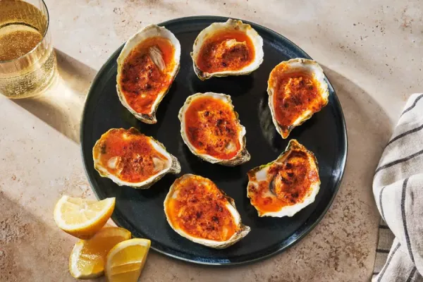 Barbecued Oysters with Smoky Uni Butter