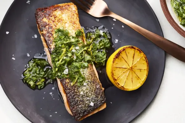 Pan Roasted Salmon with Horseradish Gremolata