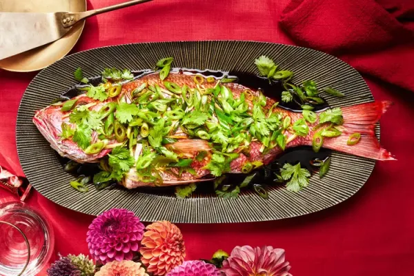 Whole Fish Drizzled with Hot Ginger Scallion Oil