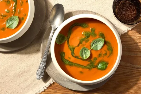 Tomato Soup with Basil Oil