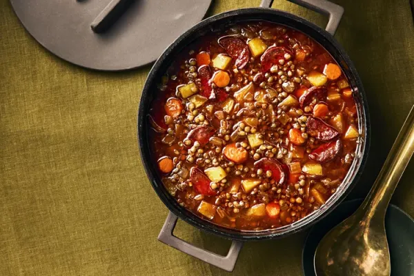 Lentil Stew with Potatoes and Chorizo