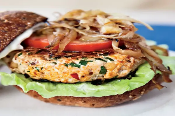 Michelle Turkey Burgers with Lemon Mayonnaise