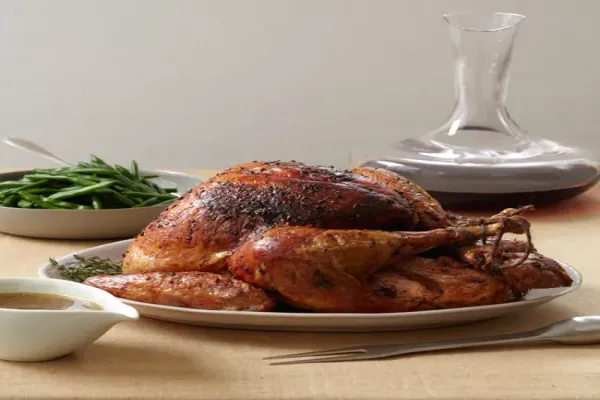 Roast Turkey with Shallot Butter and Thyme Gravy
