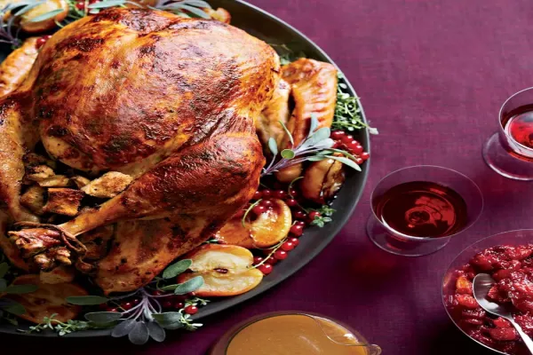 Roast Turkey with Chestnut Apple Stuffing